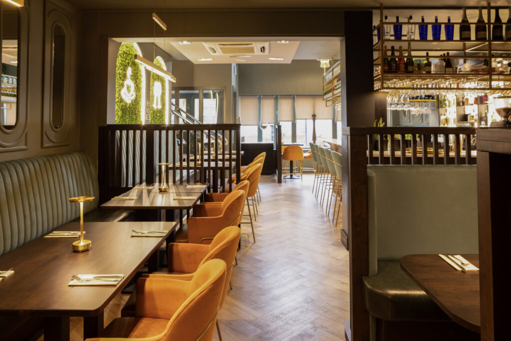 IMG_5558-scaled Decorative wall panelling and luxury interior fabrics, The Peppermill Bar and Restaurant Nenagh Tipperary, interior project by The Design Barn, Galway